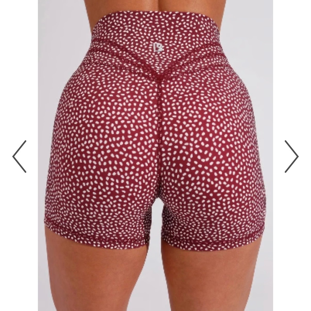 Buffbunny Collection Legacy Shorts Maroon White Speckled High Waist Xs